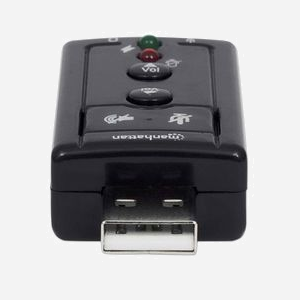 Carte Son Externe Manhattan 152341 USB 7.1 Canaux, Connectique 3.5mm, Décodeur 3D Sound, Compatible Windows/macOS, Noir, 14x26x57mm - Miniature 4