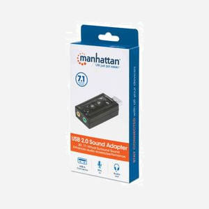 Carte Son Externe Manhattan 152341 USB 7.1 Canaux, Connectique 3.5mm, Décodeur 3D Sound, Compatible Windows/macOS, Noir, 14x26x57mm - Miniature 2