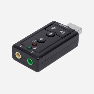 Carte Son Externe Manhattan 152341 USB 7.1 Canaux, Connectique 3.5mm, Décodeur 3D Sound, Compatible Windows/macOS, Noir, 14x26x57mm - Miniature 5