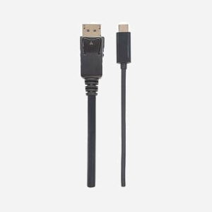 Manhattan 152471 Câble USB Type-C vers DisplayPort 1m - Résolution 3840x2160 (4K) 60Hz - USB 3.1 DP Alt Mode - Noir - Certifié CE/FCC/RoHS - Miniature 4