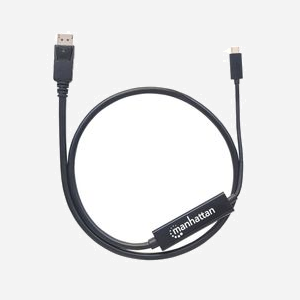 Manhattan 152471 Câble USB Type-C vers DisplayPort 1m - Résolution 3840x2160 (4K) 60Hz - USB 3.1 DP Alt Mode - Noir - Certifié CE/FCC/RoHS - Miniature 5