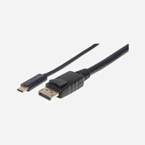 Manhattan 152471 Câble USB Type-C vers DisplayPort 1m - Résolution 3840x2160 (4K) 60Hz - USB 3.1 DP Alt Mode - Noir - Certifié CE/FCC/RoHS