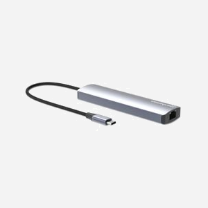Manhattan 153959 Station d'accueil USB-C 3.2 Gen 1, 3x USB-A, 1x USB-C, HDMI 2.0 4K 60Hz, Ethernet Gigabit, Power Delivery 100W, Aluminium Argent - Miniature 2