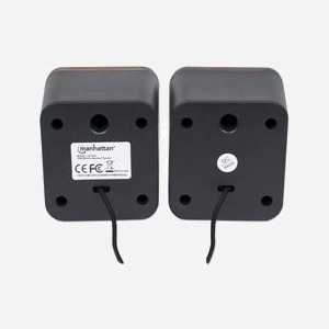 Haut-parleurs Manhattan 161435 Noir 2.0 USB 6W RMS, 90-20000Hz, Impédance 4 Ohm, connecteur 3.5mm, câbles USB inclus, 90x90x82.5mm - Miniature 4