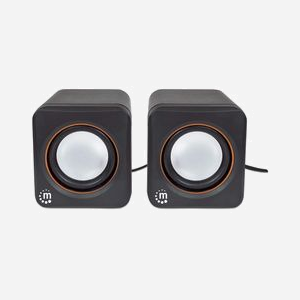 Haut-parleurs Manhattan 161435 Noir 2.0 USB 6W RMS, 90-20000Hz, Impédance 4 Ohm, connecteur 3.5mm, câbles USB inclus, 90x90x82.5mm - Miniature 3