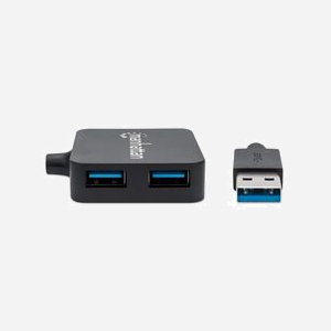 Manhattan 162296 Hub USB 3.2 Gen 1 (3.1 Gen 1) 4 Ports Type-A 5Gbps, Alimentation Secteur, Compatible Windows et macOS, Noir - Miniature 3