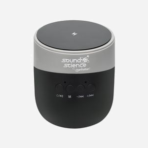 Manhattan 165051 Haut-parleur Portable 3W Noir/Gris, Bluetooth 5.0, 70-20000Hz, MicroSD, Batterie 300mAh, Autonomie 3h, Micro-USB - Miniature 3