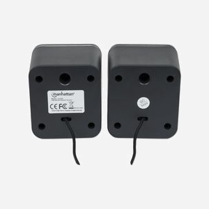 Manhattan Set d'enceintes 2.0 USB 3W Noir - Satellites 90-20000Hz, 4 Ohm, SNR 80dB - Câble 0.9m - PC/Portable - 64x69x65mm - Ref 166898 - Miniature 5