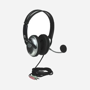 Manhattan 175555 Casque Filaire Arceau Binaural Noir : 20-20000Hz, 32 Ohm, Micro Boom 30-16000Hz, Câble 2.5m, Connecteur 3.5mm, 270g - Miniature 2