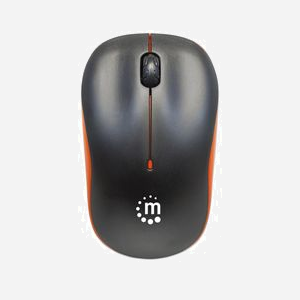 Manhattan 179409 Souris Optique sans Fil 2.4GHz 1000 DPI Ambidextre 3 Boutons ABS Noir/Orange avec Récepteur USB Type-A, Compatible Windows/macOS - Miniature 3