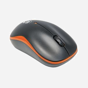 Manhattan 179409 Souris Optique sans Fil 2.4GHz 1000 DPI Ambidextre 3 Boutons ABS Noir/Orange avec Récepteur USB Type-A, Compatible Windows/macOS - Miniature 2