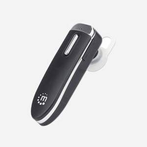 Manhattan 179553 Écouteur Bluetooth 4.0+EDR Mono Noir - Micro Intégré, Micro-USB, Autonomie 14h, Standby 330h, 12g, Certifié CE/FCC/RoHS