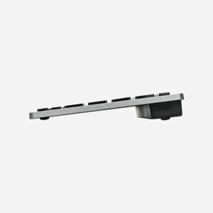 Manhattan 180559 Clavier Bureau Mini QWERTZ Allemand Sans Fil RF + Bluetooth, Commutateur Ciseaux, 78 Touches, Noir/Gris, Compatible Windows/macOS/Linux/Android/iOS - Miniature 4