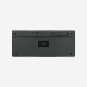 Manhattan 180559 Clavier Bureau Mini QWERTZ Allemand Sans Fil RF + Bluetooth, Commutateur Ciseaux, 78 Touches, Noir/Gris, Compatible Windows/macOS/Linux/Android/iOS - Miniature 3