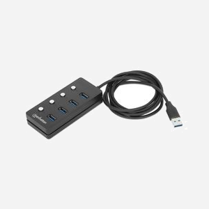Manhattan 180887 Hub USB 3.2 Gen 1, 4 Ports Type-A, 5000 Mbit/s, ABS Noir, Câble 1.5m, Compatible Windows/macOS/Linux/ChromeOS - Miniature 4