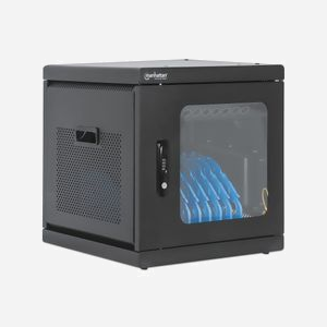 Manhattan 180924 : Module de Charge et Gestion Mural/Roulant pour 10 Portables jusqu'à 15.6", 100-250V, 16A, Noir, Verrouillage, 460x477x485mm - Miniature 2