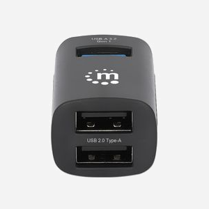 Manhattan 180993 Hub USB 3.2 Gen 1 Type-C - 2x USB 3.2 Gen 1 Type-A, 1x USB 2.0 Type-A, 5Gbps, ABS Noir, Windows/macOS/Linux/ChromeOS - Miniature 4