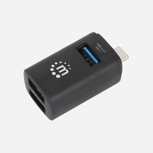 Manhattan 180993 Hub USB 3.2 Gen 1 Type-C - 2x USB 3.2 Gen 1 Type-A, 1x USB 2.0 Type-A, 5Gbps, ABS Noir, Windows/macOS/Linux/ChromeOS - Miniature 5