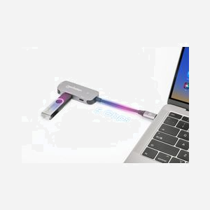 Manhattan 190299: Station d'accueil USB 3.2 Gen 1 Type-C Argent, Power Delivery 100W, HDMI 2.0, DisplayPort 1.4, Boîtier Aluminium, câble 0.11m. - Miniature 3