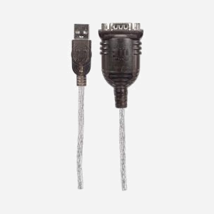 Manhattan Adaptateur Série 205153: USB A vers Serial/COM/RS232/DB9 Mâle-Mâle, 0.45m, AWG24, Noir/Transparent, Certifié RoHS/CE/FCC/WEEE, 30g - Miniature 3