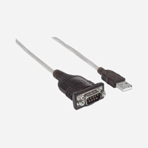 Manhattan Adaptateur Série 205153: USB A vers Serial/COM/RS232/DB9 Mâle-Mâle, 0.45m, AWG24, Noir/Transparent, Certifié RoHS/CE/FCC/WEEE, 30g - Miniature 2