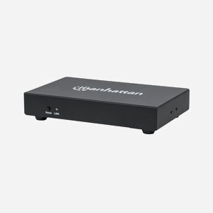 Manhattan 207829 Émetteur AV 1080p via Cat6 (jusqu'à 80m) HDMI 1.3, HDCP, 1.65Gbit/s, Boîtier Métal, avec Adaptateur Secteur et Kit de Montage
