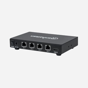 Manhattan 207829 Émetteur AV 1080p via Cat6 (jusqu'à 80m) HDMI 1.3, HDCP, 1.65Gbit/s, Boîtier Métal, avec Adaptateur Secteur et Kit de Montage - Miniature 4