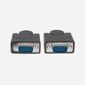 Manhattan 317733 Câble VGA 3m (D-Sub Mâle/Mâle) Noir, AWG28, Blindé, Contacts Nickel, PVC, Conditionnement Sachet Polyéthylène - Miniature 3