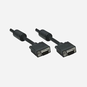 Manhattan Câble VGA 1.8m Noir - Connecteurs VGA (D-Sub) Mâle/Mâle, AWG28, Contacts Nickel, Blindage Magnétique, PVC, Sachet PE - Miniature 2
