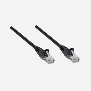 Câble Réseau Intellinet 320740 Cat5e U/UTP (UTP) Noir 1m RJ-45 Mâle/Mâle, Contacts Or, Blindé, PVC, 350MHz - Miniature 3