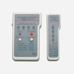 Intellinet 351898 - Testeur de câble réseau UTP/STP RJ-11/RJ-45, Alimentation pile 9V, 90x25x105mm, Gris/Blanc - Miniature 3