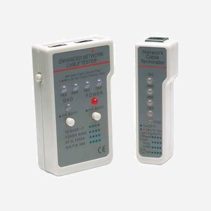Intellinet 351898 - Testeur de câble réseau UTP/STP RJ-11/RJ-45, Alimentation pile 9V, 90x25x105mm, Gris/Blanc - Miniature 4
