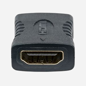 Manhattan 353465 Adaptateur HDMI Femelle-Femelle Noir - Contacts Or, 10.2 Gbit/s, Boîtier PVC, Compatible 4K, Conforme RoHS, 28.5x22x11.2mm - Miniature 5