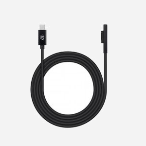 Manhattan 353632 : Câble 1.8m USB-C vers Surface, Mâle/Mâle, Contacts Nickel, AWG 20, PVC noir, 15V, Compatible Surface Pro/Laptop/Book/Go/Studio - Miniature 4
