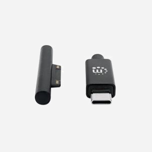 Manhattan 353632 : Câble 1.8m USB-C vers Surface, Mâle/Mâle, Contacts Nickel, AWG 20, PVC noir, 15V, Compatible Surface Pro/Laptop/Book/Go/Studio - Miniature 3