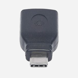 Manhattan 354646 Adaptateur USB-C Mâle vers USB-A Femelle, Contacts Nickel, Noir, PVC, UL 2725, 17x37x10mm, 0-40°C - Miniature 3