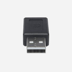 Adaptateur Manhattan 354653 USB-A Mâle vers USB-C Femelle, Contacts Nickel, ABS Noir, 17x27x10mm, Température 0-40°C, Poids 7.5g - Miniature 3