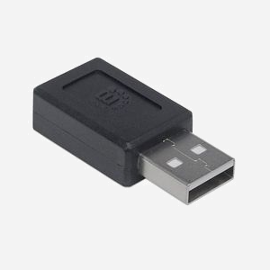 Adaptateur Manhattan 354653 USB-A Mâle vers USB-C Femelle, Contacts Nickel, ABS Noir, 17x27x10mm, Température 0-40°C, Poids 7.5g - Miniature 2