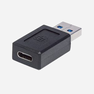 Manhattan 354714 Adaptateur USB-A Mâle vers USB-C Femelle, Contacts Nickel, ABS Noir, Transfert 10 Gbit/s, 17x27x10mm, 4g - Miniature 4