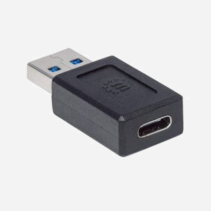 Manhattan 354714 Adaptateur USB-A Mâle vers USB-C Femelle, Contacts Nickel, ABS Noir, Transfert 10 Gbit/s, 17x27x10mm, 4g - Miniature 5