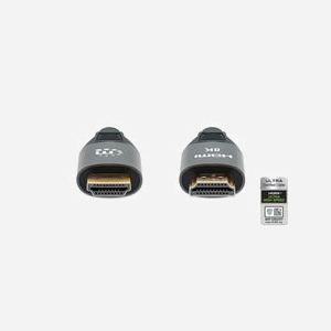 Manhattan 355933 Câble HDMI 1m, HDMI Type A, 48 Gbit/s, Contacts Or, Blindage Aluminium, Support 7680x4320, HDCP 2.3, Noir - Miniature 3