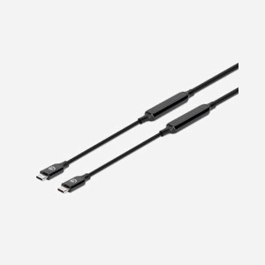 Manhattan Câble USB-C vers USB-C 3.2 Gen 2 (3.1 Gen 2) 3m Noir, Contacts Or, Blindage Aluminium, AWG 30/22, Diamètre 6.2mm