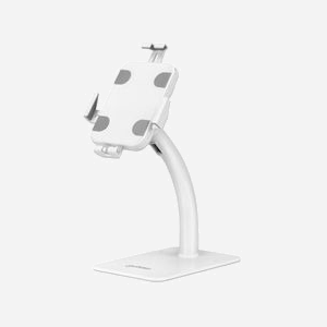 Manhattan 406352 Support Tablette/UMPC 7.9"-11" Blanc, Rotation 360°, Inclinaison 20°- -110°, Longueur Ajustable 129-181mm, Plastique/Acier, 2.4kg