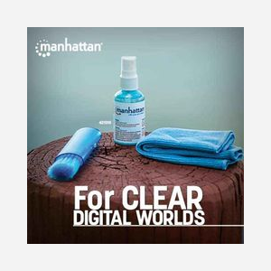 Manhattan Kit Nettoyage Écran LCD/TFT/Plasma 421010 : Solution 60ml, Chiffon Microfibre, Brosse, pour Écrans & Appareils Électroniques, -10°C à 50°C - Miniature 2
