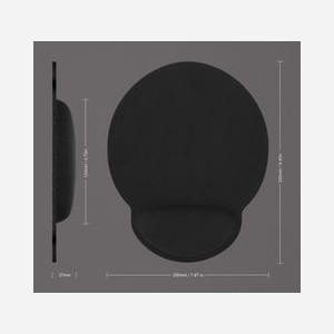 Manhattan 434362 : Tapis de Souris Gaming Noir 200x240mm, Gel/Caoutchouc, Repose-Poignet, Base Antidérapante, Surface Tissu Résistante à l'eau - Miniature 3