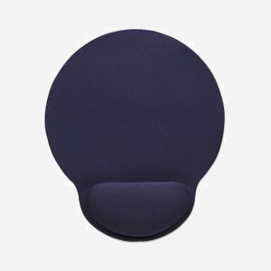 Manhattan 434386 Tapis de Souris Gaming Bleu Monochromatique 203x241.2mm avec Repose-Poignets et Base Antidérapante, Épaisseur 2.03cm