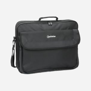 Manhattan 439992 Malette pour Ordinateur Portable 17.3" (43.9cm), Noir, Tissu Polyester, Poche Avant/Latérale, Sangle d'épaule Amovible, 432x326x72mm, 480g - Miniature 2