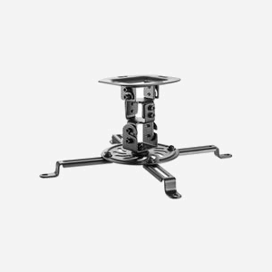 Manhattan 461184 Support Projecteur Plafond Noir, Charge 13.5kg, Rotation 360°, Inclinaison +/-15°, 320x150x320mm