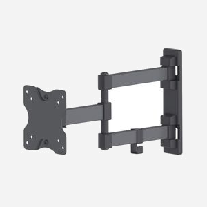 Manhattan 461382 Support Mural Orientable Noir pour Écran 13"-27" (33-68.6cm) VESA 75x75/100x100 Acier Charge Max 20kg Inclinaison -12°/+5° - Miniature 1