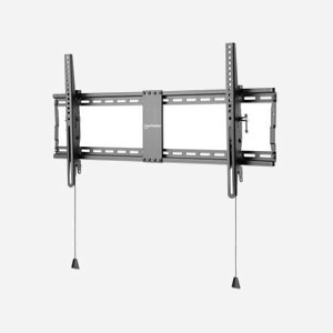 Manhattan Support TV Mural 462020 : 43"-100", VESA 200x200-800x400, Charge Max 70kg, Inclinaison 3°/-12°, Acier, Noir, 890x49x431mm